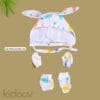 Cap Mitten Booties Set Organic Cotton Muslin - Baby Essentials